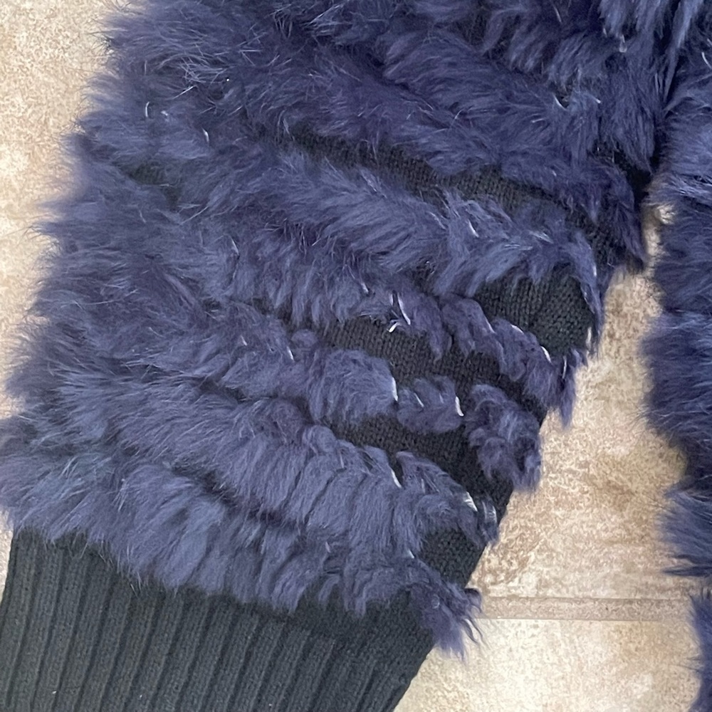 Sandro Rabbit Fur Knit Jacket - Picture 3 of 8